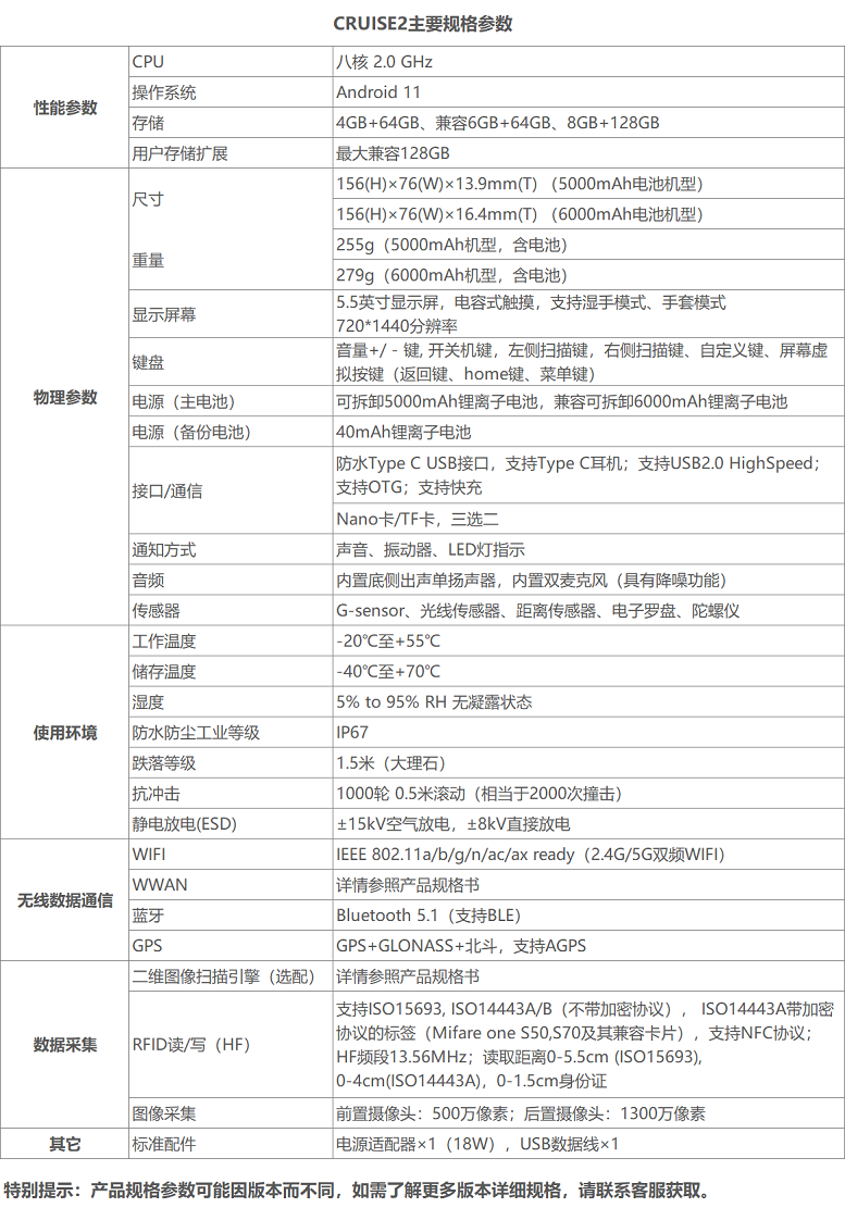 東集CRUISE 2 工業(yè)級(jí)移動(dòng)終端PDA參數(shù).jpg